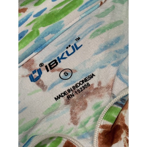 Ibkul Womens S Horse Print Long Sleeve Quarter Zip Pickleball Golf Shirt Blue - Picture 4 of 10